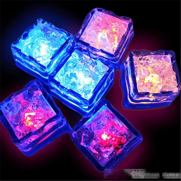 

led ice cube multi color changing flash lights crystal cubes for party wedding event bars chirstmas halloween party decorations