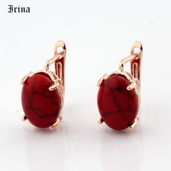 

irina elegant simplicity round drop earrings with synthetic stone fashion 585 rose gold jewelry earring for women, Silver