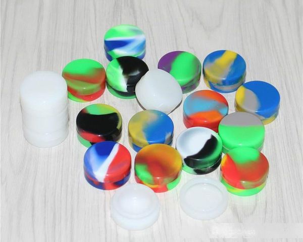 

nonstick wax containers silicone box 5ml silicon container food grade jars dab tool storage jar oil holder for bong fda approved
