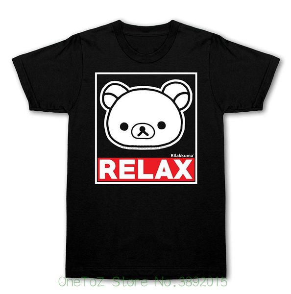 

лето короткие рукава мода тенниска бесплатная доставка аутентичные rilakkuma медведь relax сан - x футболка s - 2xl новый