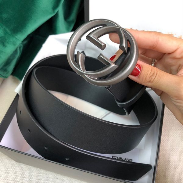 

2020 конструктор ремни мужские ремни конструктора пояса для женщин дорогих пояс кожа бизнес ремни женщины большой золотой пряжкой с коробкой, Silver