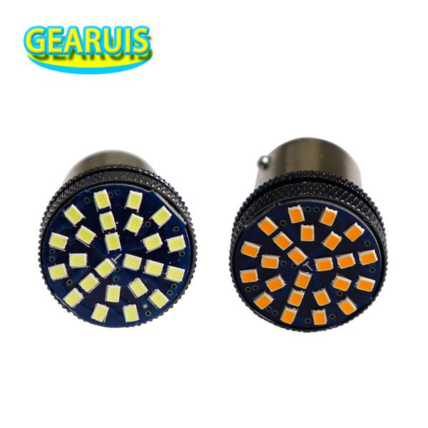 

10x ac 9v to 36v new 1156 ba15s 24 smd 2020 led 0.2a 1157 bay15d 7440 7443 tail signal brake sreverse drl light white amber