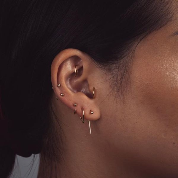 

s925 pure silver stud earrings for women geometry female simple lines gold studs earring fine jewelry simple brincos, Golden;silver