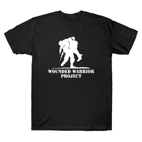 

wounded warrior project graphic men's new design short sleeve cotton fitness distressed t-shirt