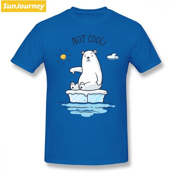

polar bear global warming is not cool men t shirt plus size cotton crewneck short sleeve tee shirts homme