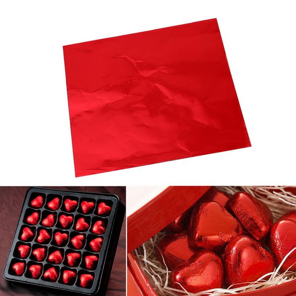 

1000pcs/lot chocolate wrappers candy wrapping aluminium foil packaging for homemade candies decoration square