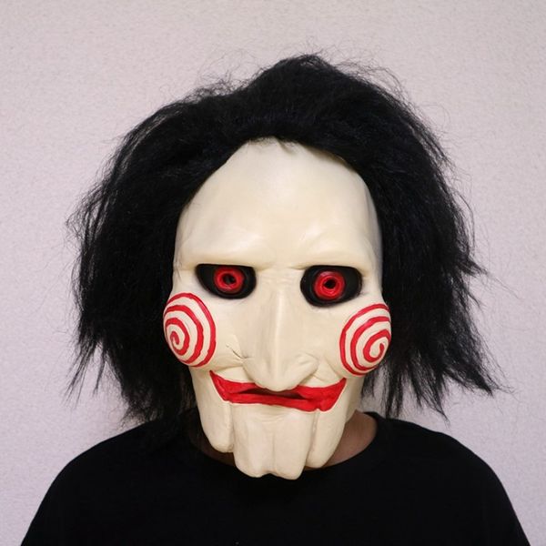 

party favor latex masks movie saw chainsaw massacre creepy halloween gift full mask scary props cosplay supplies