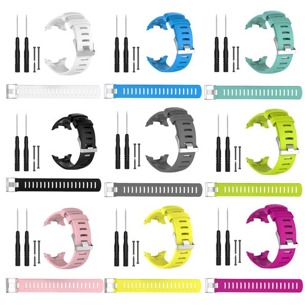

for suunto d4/d4i novo bands-replacement band silicone colorful sports wristband (each color with an extension strap)