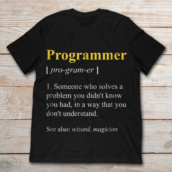 

programmer someone who solves a problem t-shirt