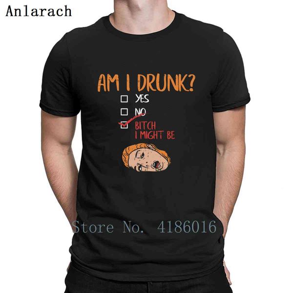 

am i drunk i might be t shirt comical create cotton o-neck novelty original anti-wrinkle summer shirt