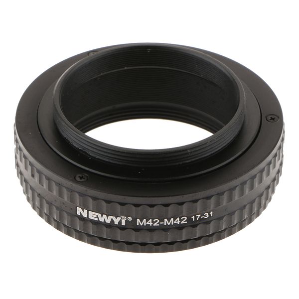 

m42 to m42 mount focusing helicoid adapter 17 - 31mm macro extension tube black