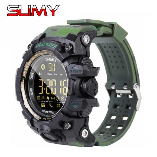 

slimy bluetooth clock ex16s smart watch notification remote control pedometer sport smartwatch ip67 waterproof men's wristwatch
