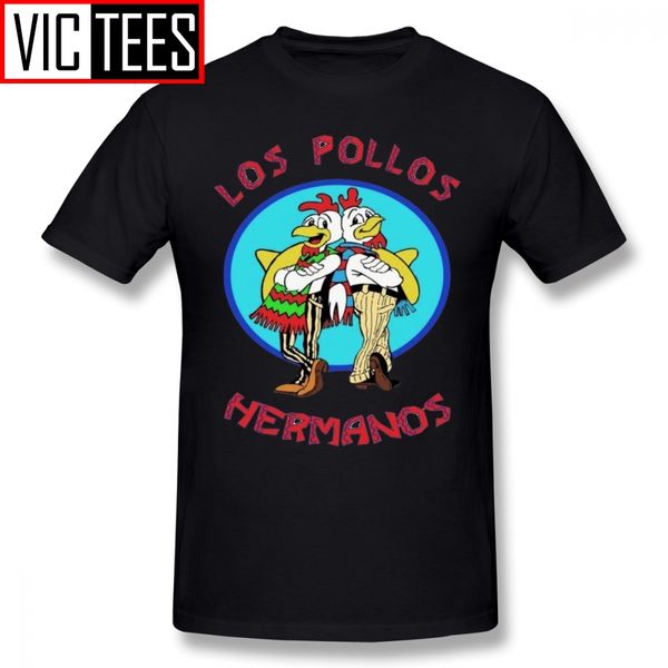 

mens breaking bad t shirts los pollos hermanos t-shirt awesome oversize tee shirt male print 100% cotton basic tshirt