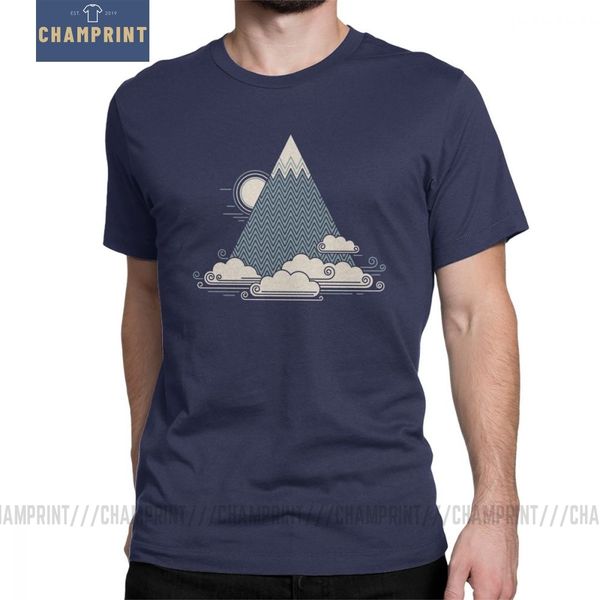 

мужчины тенниска облако горный туризм путешествие уникальные восход на открытом воздухе исследуйте природа тройники вокруг шеи одежда хлопок