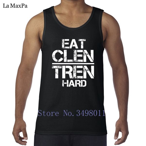 

design standard eat clen tren hard mp tank men singlets building vest men sleeveless shirts awesome sportswear cotton