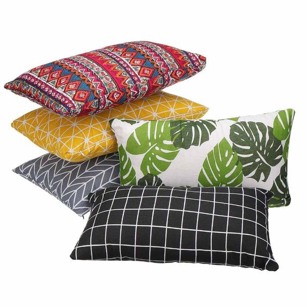 

pillow cotton linen cushion 30 x 50cm throw cover case inner core included bedroom bedding sofa car home decoration