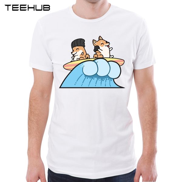

teehub новое прибытие 2019 мужчины моды счастливый животных printed t-shirt с коротким рукавом тройник hipster прохладный tops дизайн