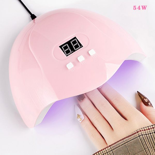 

nail dryers 54w dryer uv led with lamp 18leds for all gel polish ice lcd display professional art tool