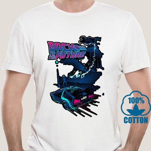 

0078a back to the future t-shirts men's tee shirt fashion short sleeve t shirt daily casual funny o-neck back to the future tee