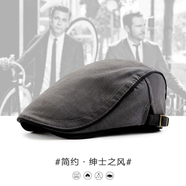 

jamont spring beret casquette homme leather flat cap for men boina hombre visor hat planas snapback hat gorras, Blue;gray