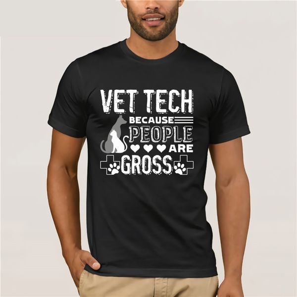 

vet tech shirt - vet tech, потому что люди gross футболка менты-рубашка