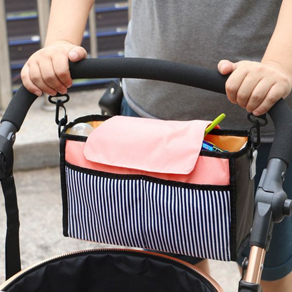 

large capacity baby stroller hanging bag multi-function diaper nappy milk bottle storage bag trolley mummy accessory bags