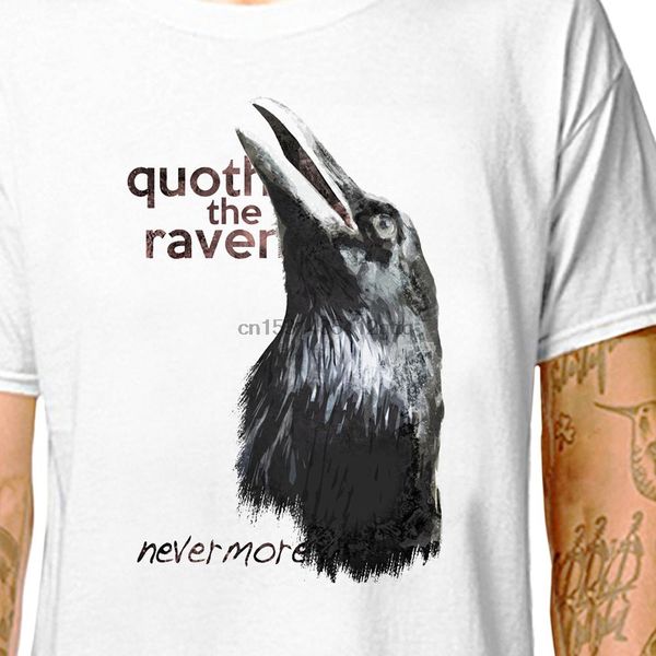 

t shirt quoth the raven nervermore 100% cotton tees (lazycarrot) edgar allen poe gothic horror poetry literary poem