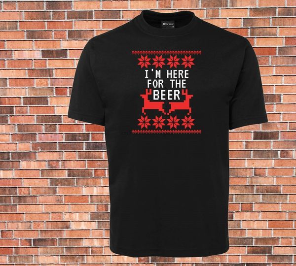 

black jbs t-shirt im here for the beer funny new christmas design