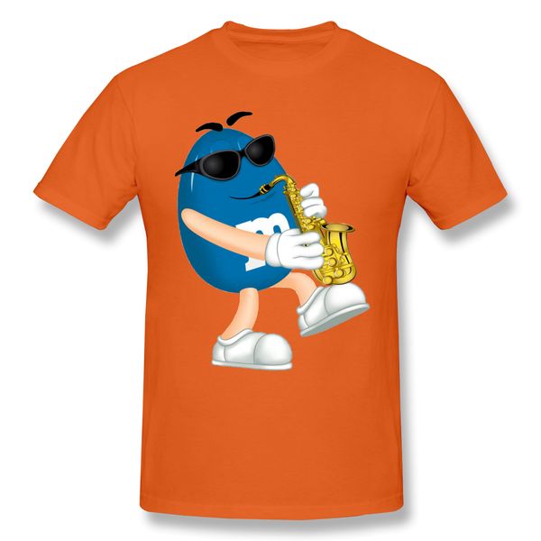 

sax t-shirt men print basic tee shirt funny design m&m's chocolate candy streetwear print homme ing