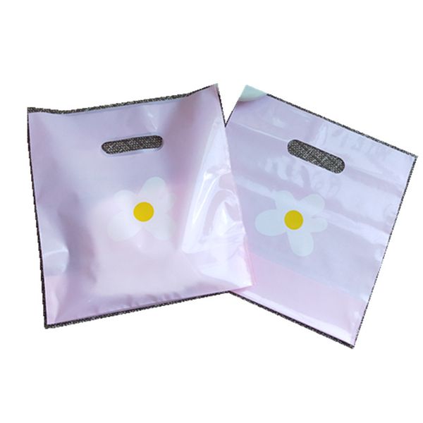 

gift wrap 50pcs pink bags plastic shopping bags, cloth packaging pouches christmas wedding party favor bag candy wrapping