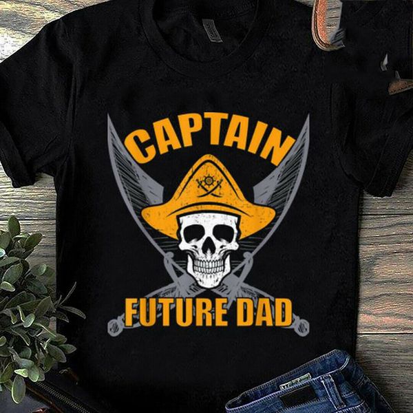 

pirate captain future dad funny halloween party costume gift shirt breathable tee shirt