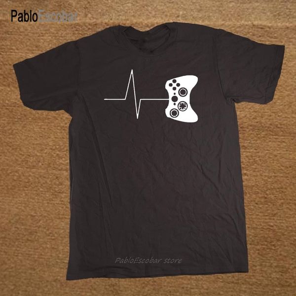 

new funny heartbeat of a gamer video game t shirt men tshirt man clothing short sleeve shubuzhi t-shirt