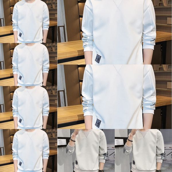 

men's sweater round neck 2020 spring and autumn new korean style sweatercoat sweatertrendy men's long sleeve base shirt large size, Black