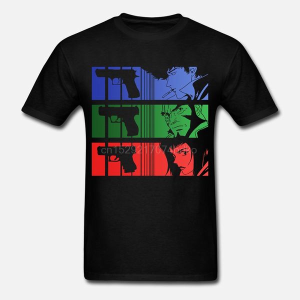 

men tshirt space cowboy shooters anime t shirt women t-shirt tees top