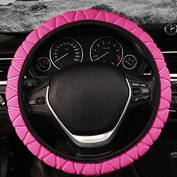 

universal soft warm plush covers car steering wheel cover car-styling pearl velvet auto decoration winter pink black anti-slip
