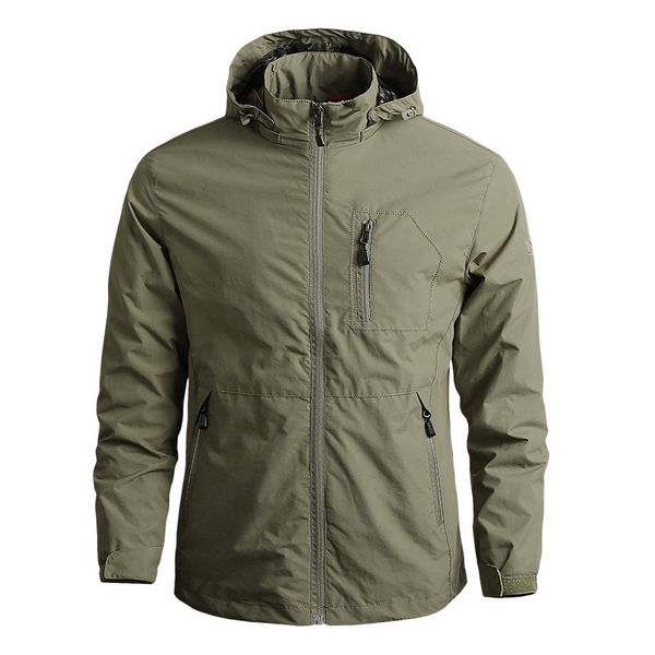 

men's jackets spring autumn waterproof windbreaker hooded male coats quick dry mens brand clothing hoodies trench coat 5xl my233, Black;brown