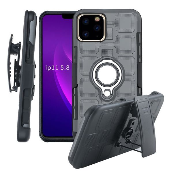 

holder ring phone cases hybrid armor bracket robot anti-fall tpu cases for iphone 11 pro max back cover phone case for samsung note 10