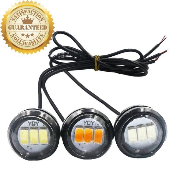 

2 pcs of eagle eye 5630 3 smd 23mm car white amber drl daytime running light backup reverse parking lamp double colors