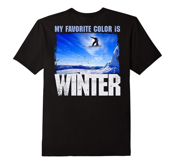 

snowboard t shirt my favorite color is winter gift idea fashion men t shirt tee t-shirt mens fashion men