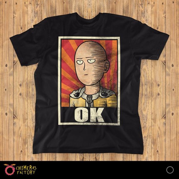 

casual printing tee ok t-shirt | one punch man, saitama, hero for fun, anime, manga summer t-shirt
