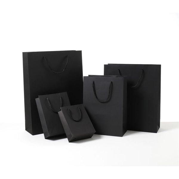 

shopping package bags business affairs paper bag black card with handle festival birthday factory direct 2sh e2