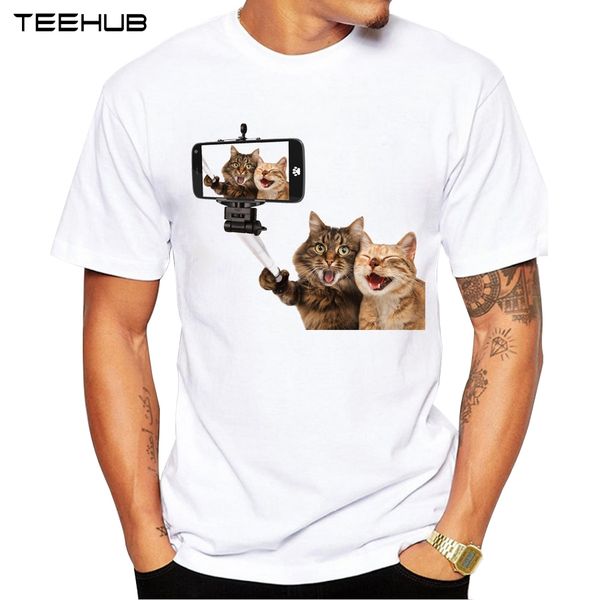 

2019 laughing cats men t-shirt 3d funny cat printed t shirts hipster short sleeve casual animal