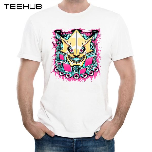 

2019 men's new fashion cartoon machine printed short sleeve t-shirt summer cool soft tee