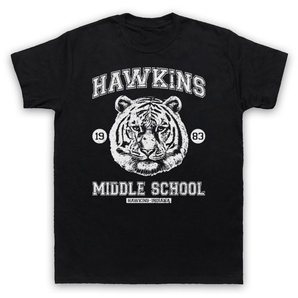 

stranger things inspired hawkins middle school unofficial t-shirt fashion t shirt hipster cool