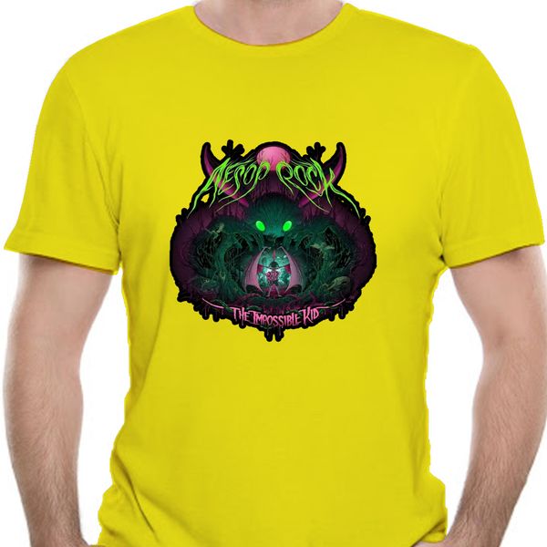 

cotton letter print t-shirt aesop rock the impossible kid mens crew neck custom printed t-shirt s-3xl 8857a