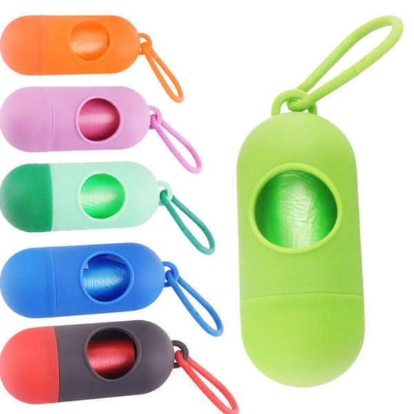 Plástico Dog Bolsas portátil Pet Dog Dispenser lixo Caso Poop Bags saco de lixo Pet sacos descartáveis ​​para animais de estimação pet produto HHE1448