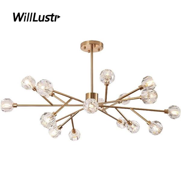 

boule crystal ball pendant lamp affordable luxury copper light l mall living dining room l bedroom molecular hanging lighting