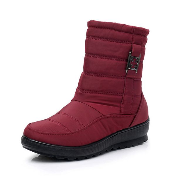 

winter waterproof snow boots women cotton shoes plush warm short ankle boots antiskid oxford soles shoes woman botas xkd2169, Black