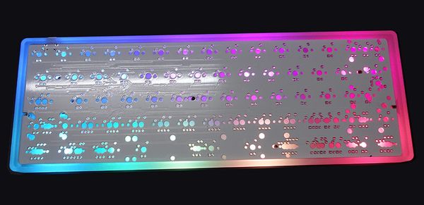

gh60 diy with frosted acrylic case cnc shell cnc plate pcba stabilizers for 60% mini mechanical keyboard ing