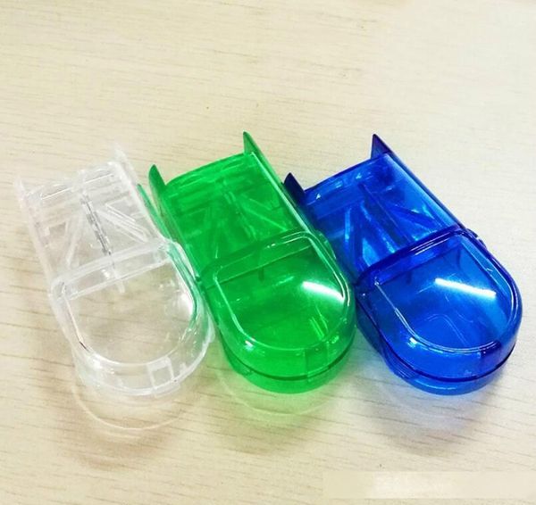 

pill cutter splitter half storage compartment box medicine tablet holder home storage box 3 colors